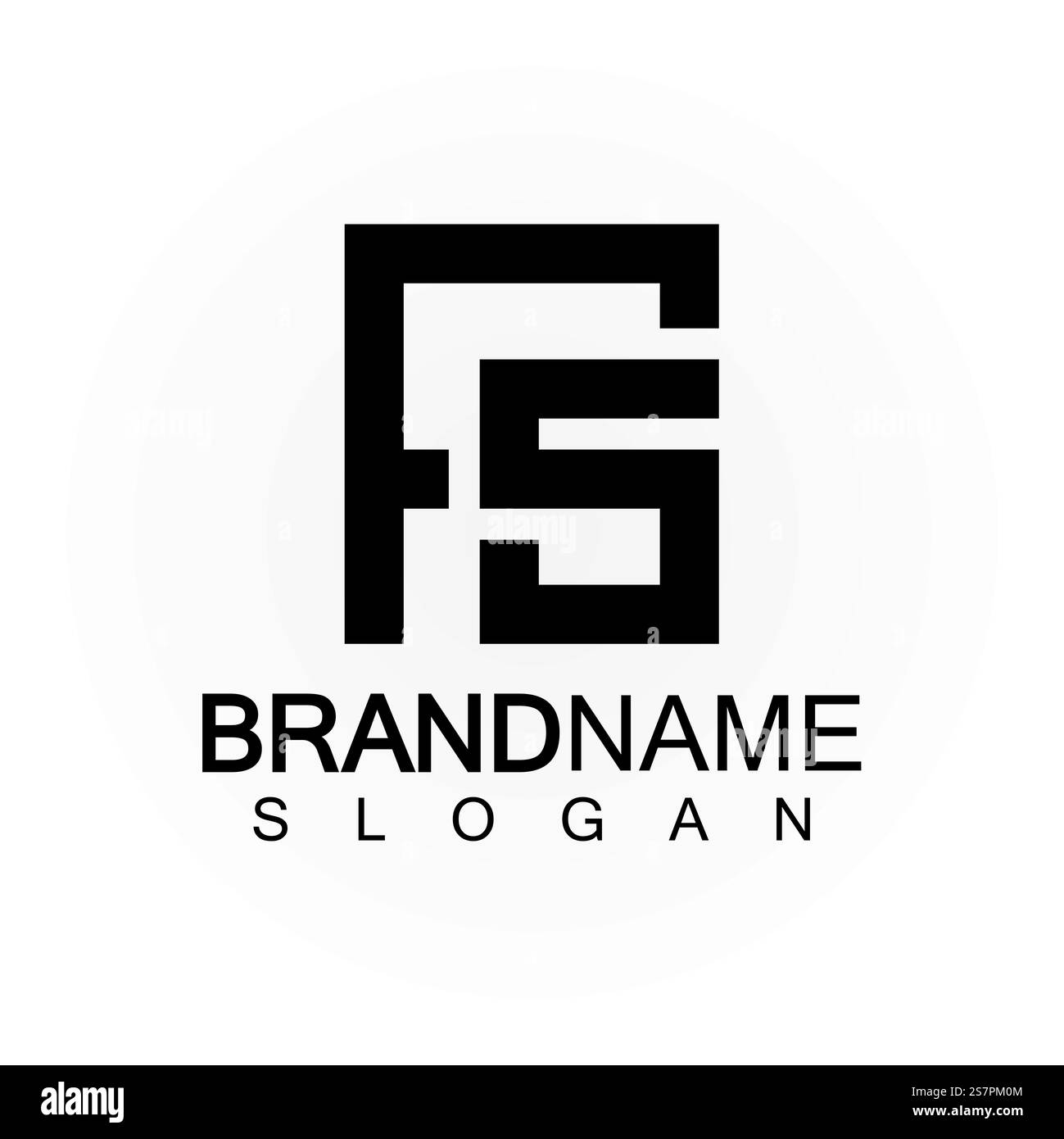 Alphabet letters monogram logo FS elegant and Professional black color ...