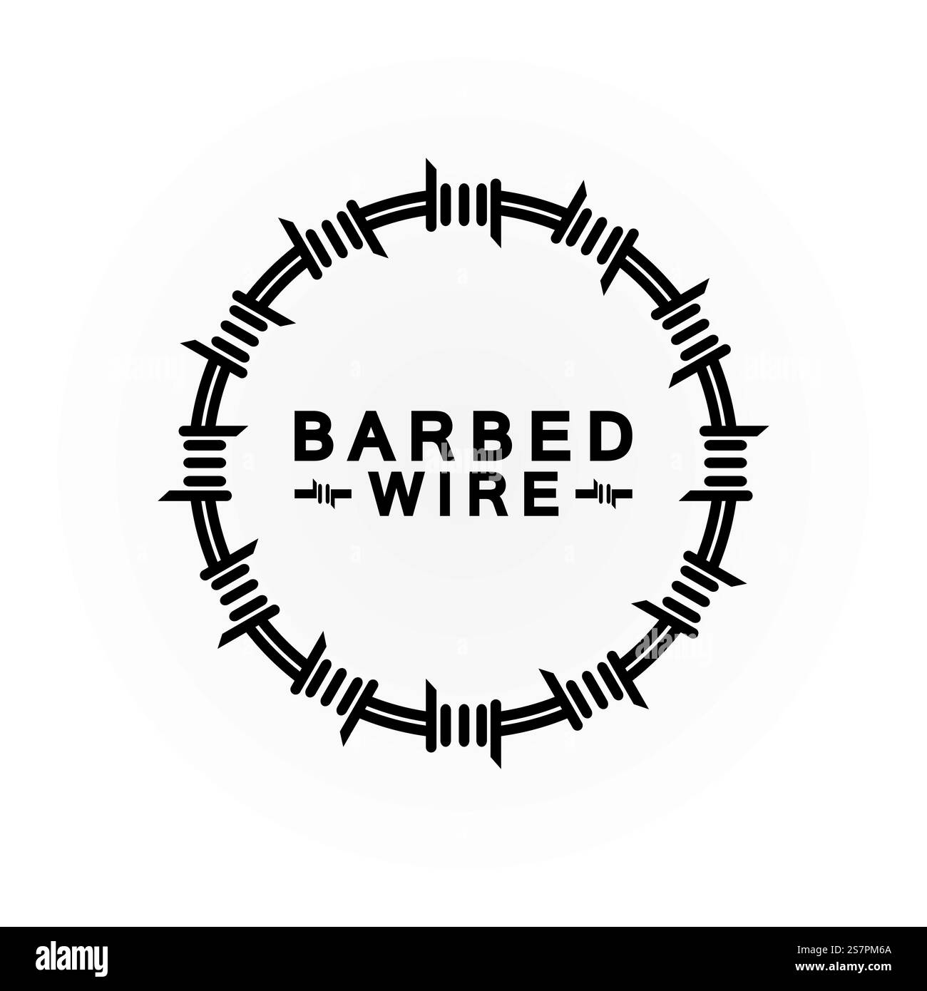 Circle black barbed wire logo design vector illustration Stock Vector ...