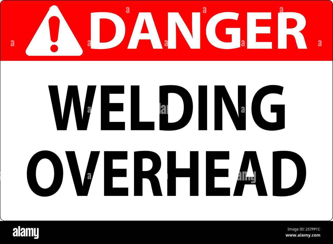 Danger Sign Welding Overhead Stock Vector