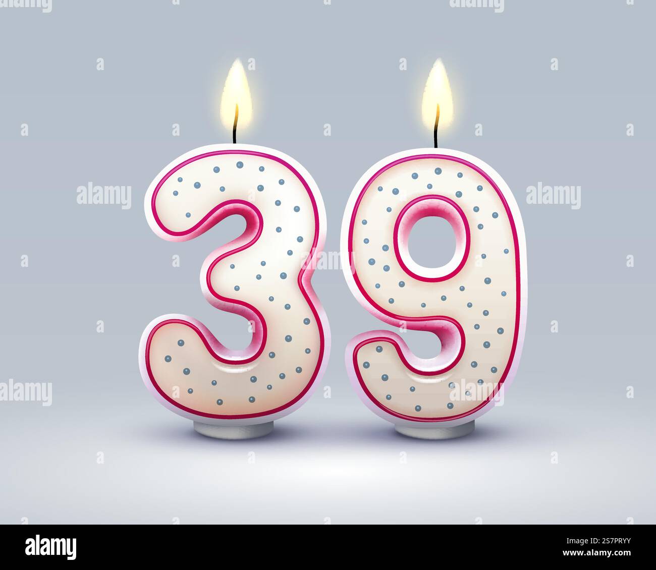 Happy Birthday years. 39 anniversary of the birthday, Candle in the ...