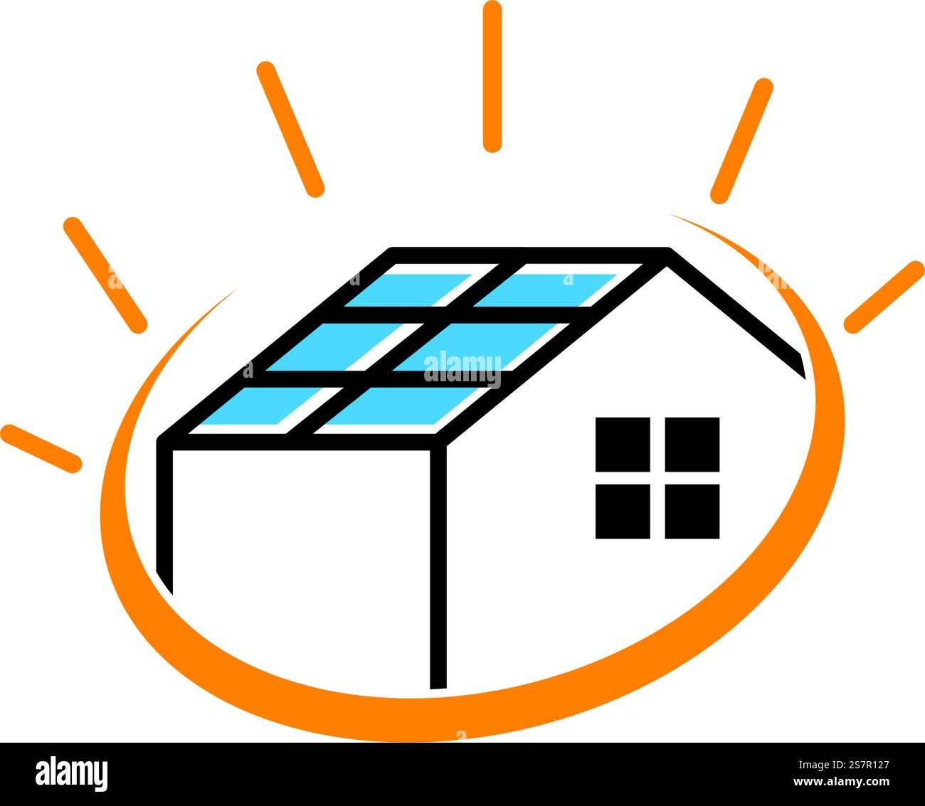Solar panel logo vector flat design Stock Vector Image & Art - Alamy