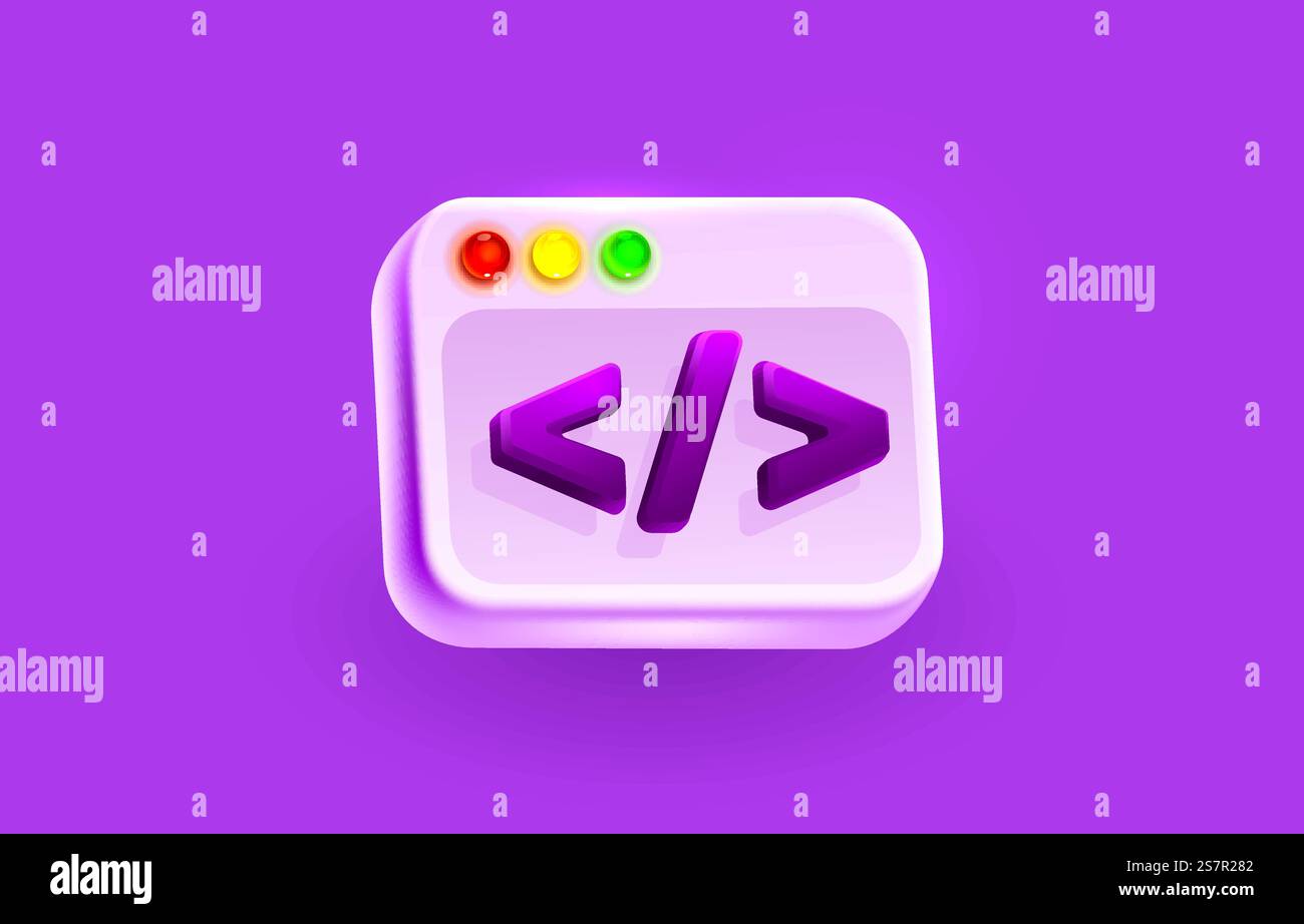 Web frame page, programming development, computer interface. Vector illustration. Web frame page, programming development, computer interface. Vector Stock Vector
