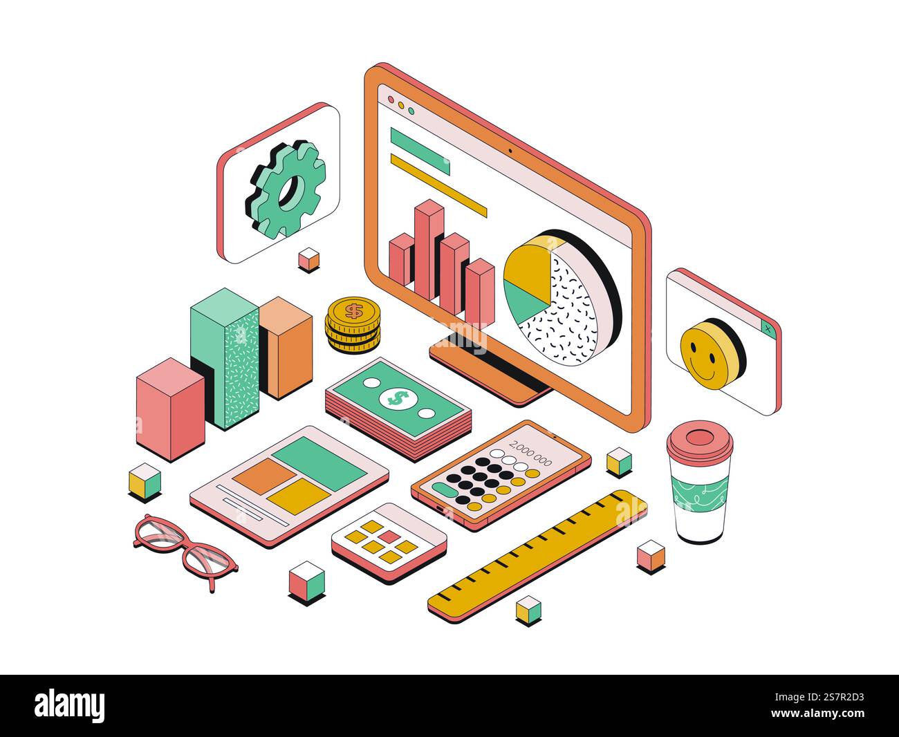 Modern isometric design illustration of Finance. Investment concept ...