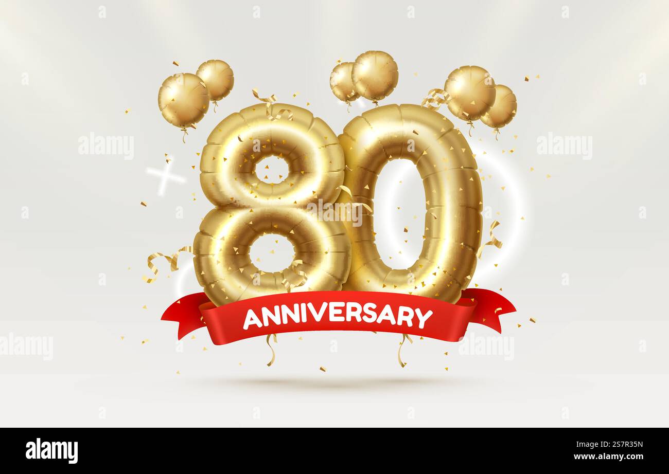 Happy 80th birthday hi-res stock photography and images