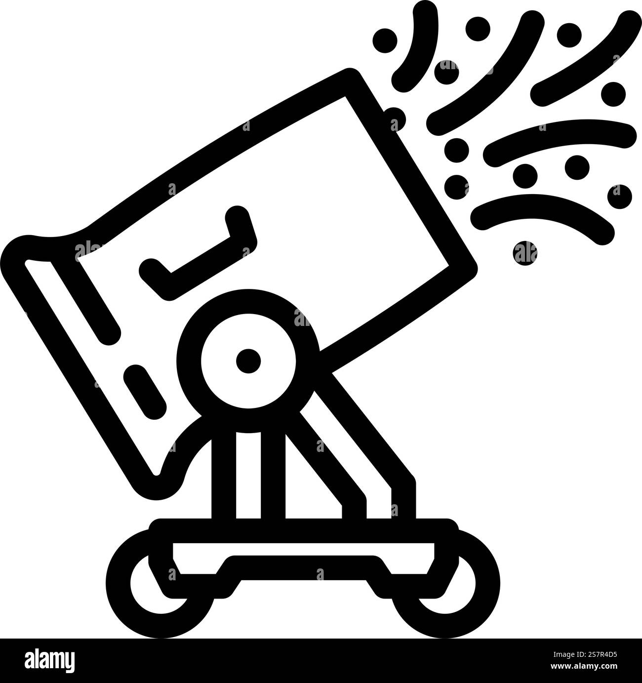 dust control mining line icon vector. dust control mining sign ...