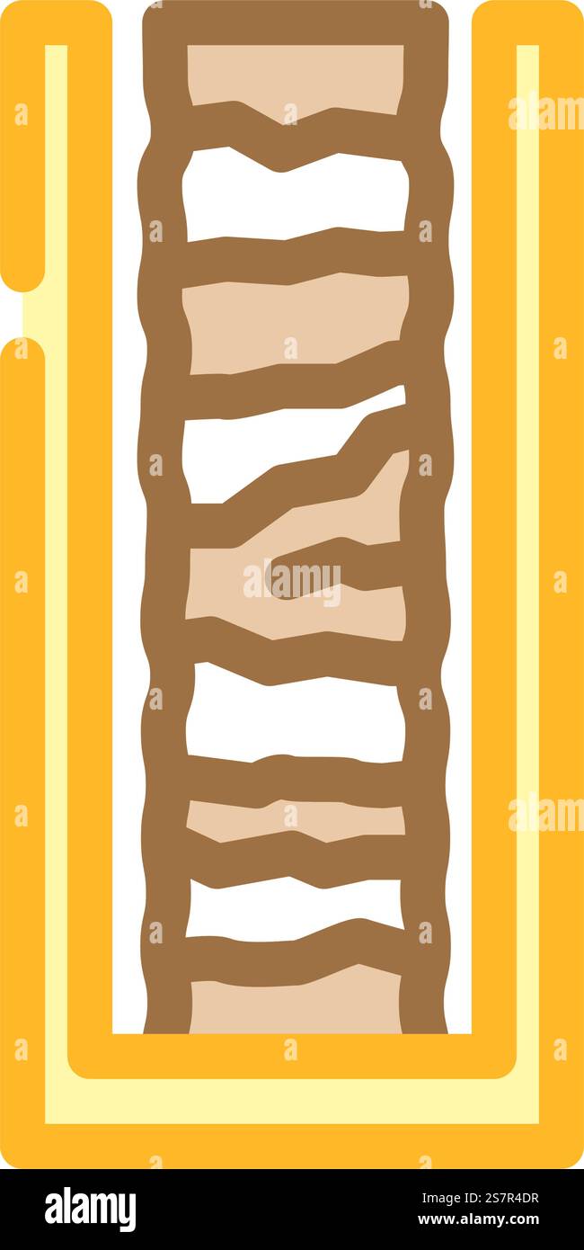 drill core samples color icon vector. drill core samples sign. isolated ...