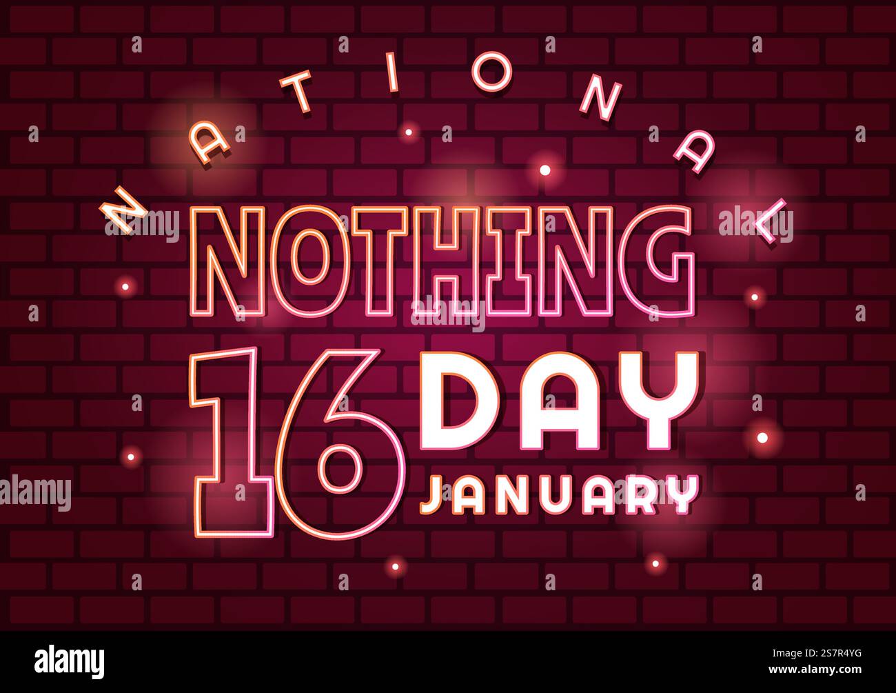 National Nothing Day Vector Illustration on 16 January of Day to Take a ...
