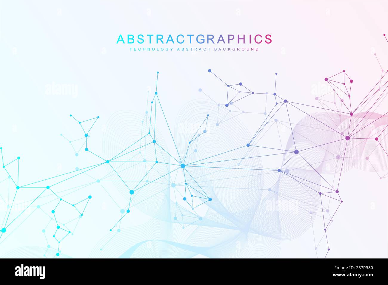 Abstract digital connection dots and lines. Technology polygonal background. Network connection structure. Plexus effect. Vector Illustration. Stock Vector