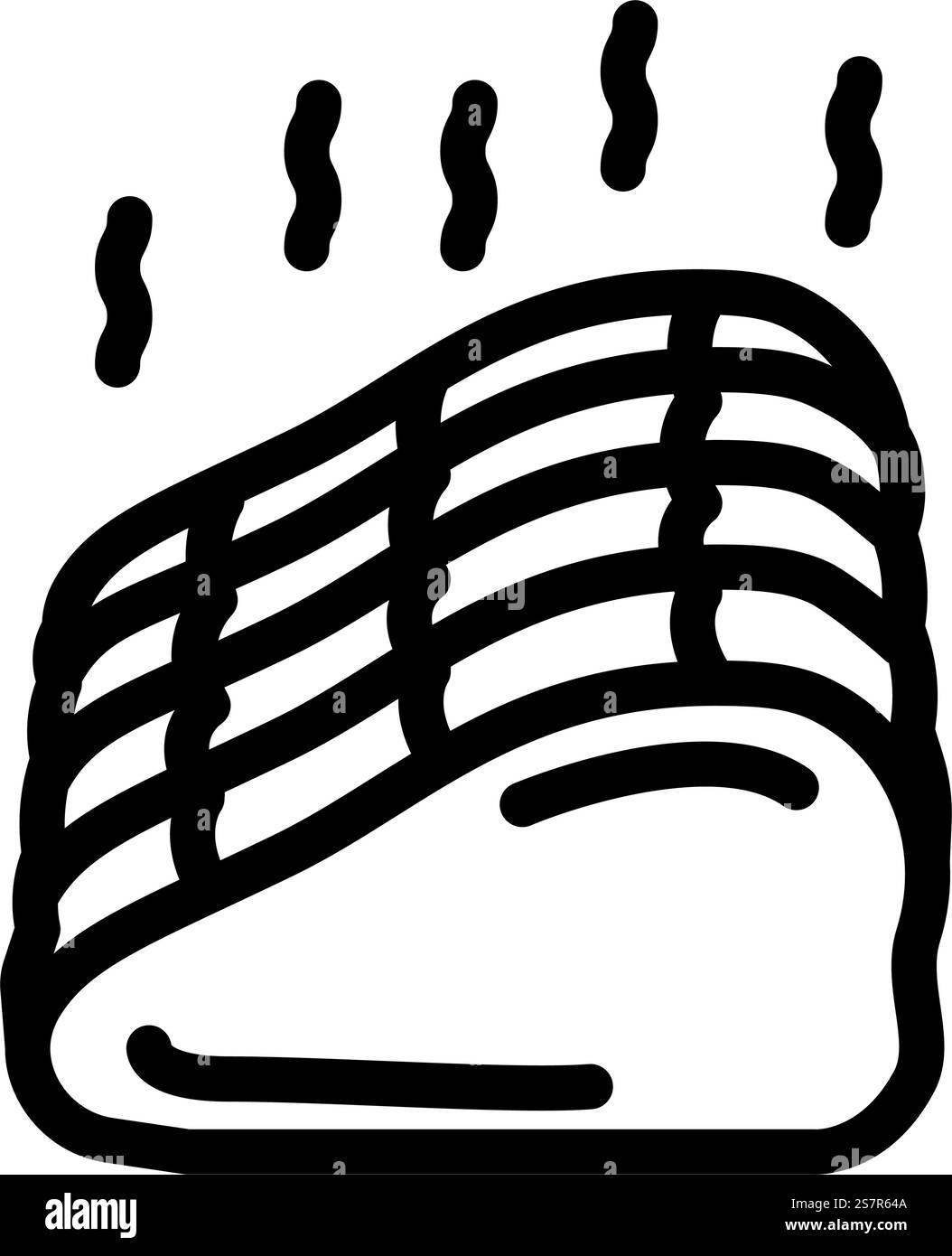 ham smoked line icon vector. ham smoked sign. isolated contour symbol ...