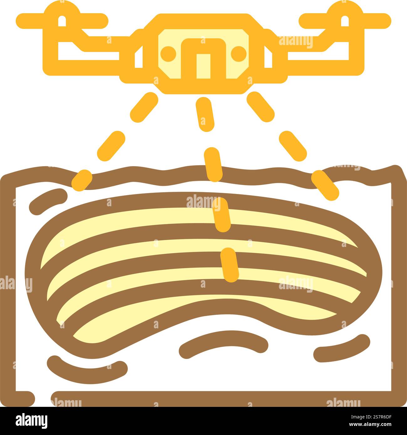 mining operations drone color icon vector. mining operations drone sign ...
