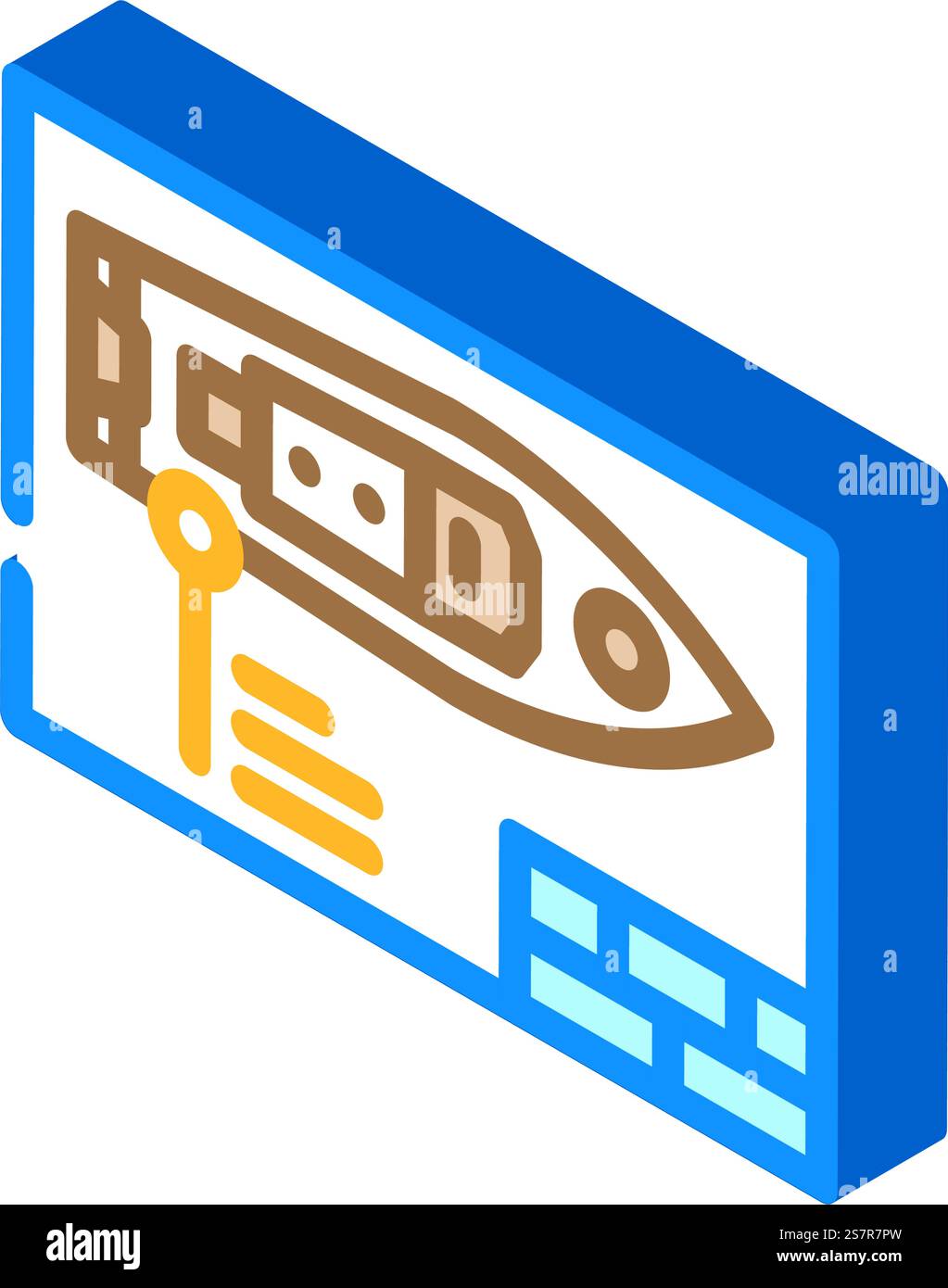 ship design concept marine isometric icon vector. ship design concept ...