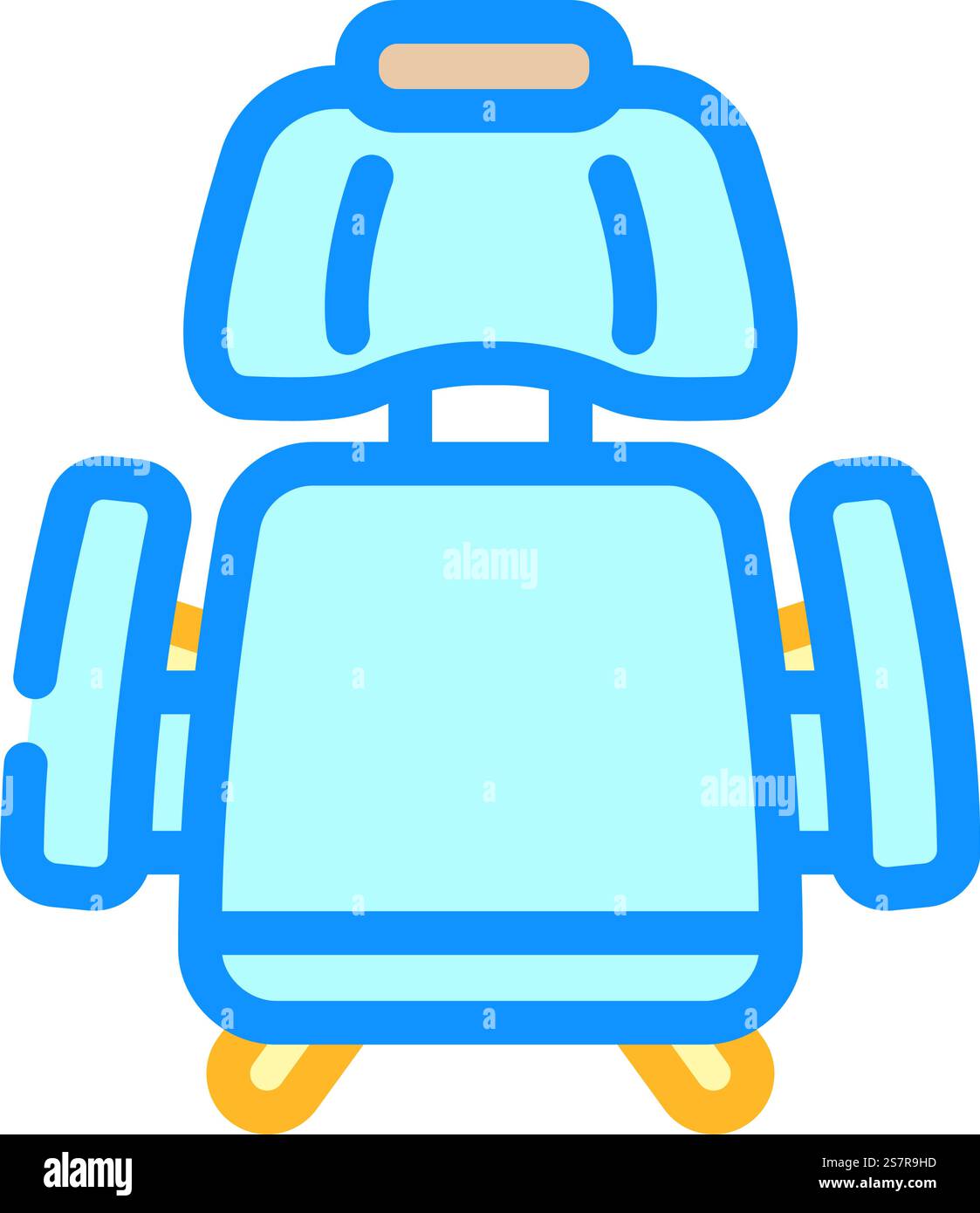 computer chair top view color icon vector. computer chair top view sign ...