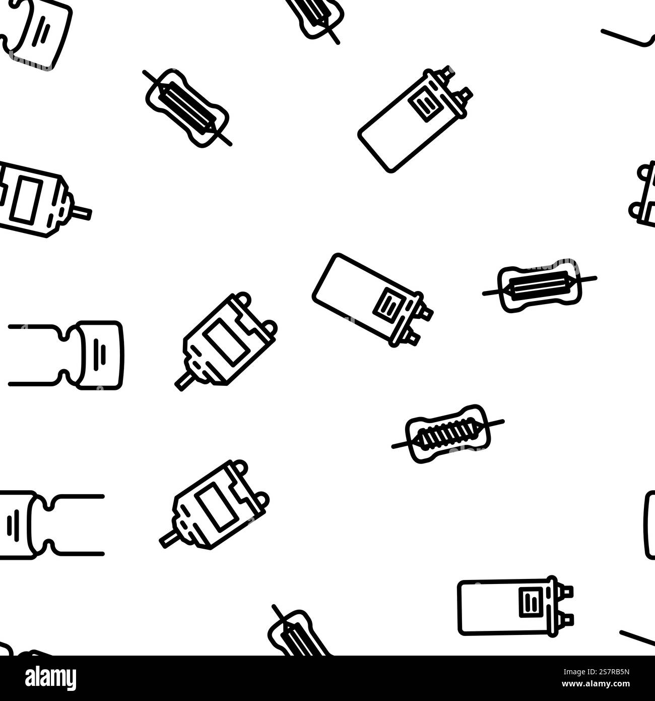 Computer Chip Texture Embossing Pattern component electronic chip vector seamless pattern thin line ...