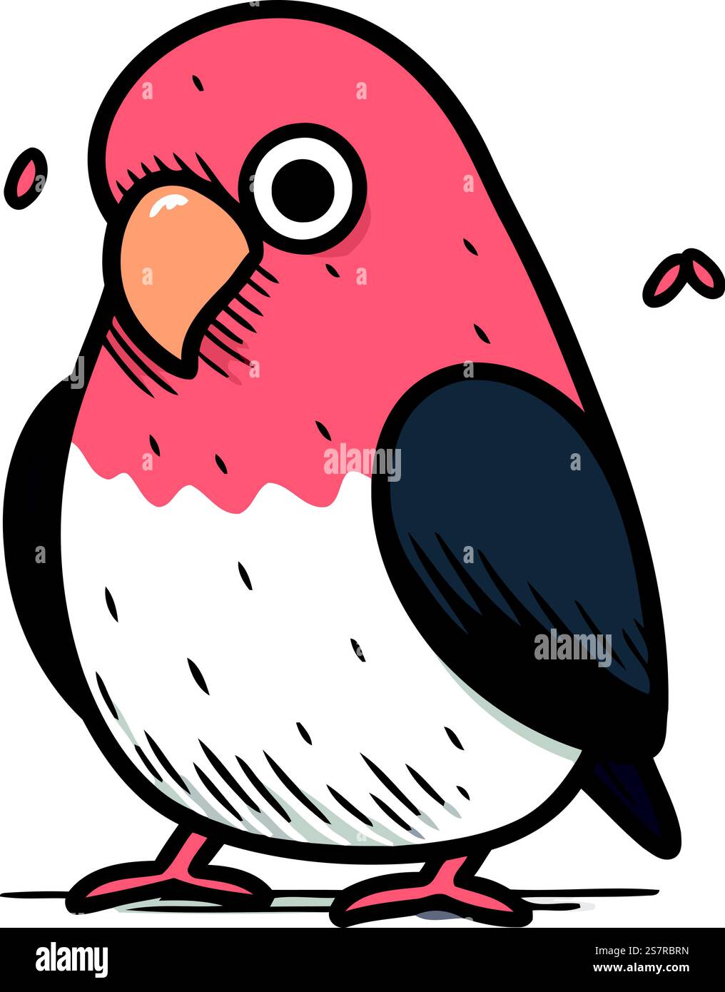 Vector illustration of cute bird. Hand drawn doodle style Stock Vector ...