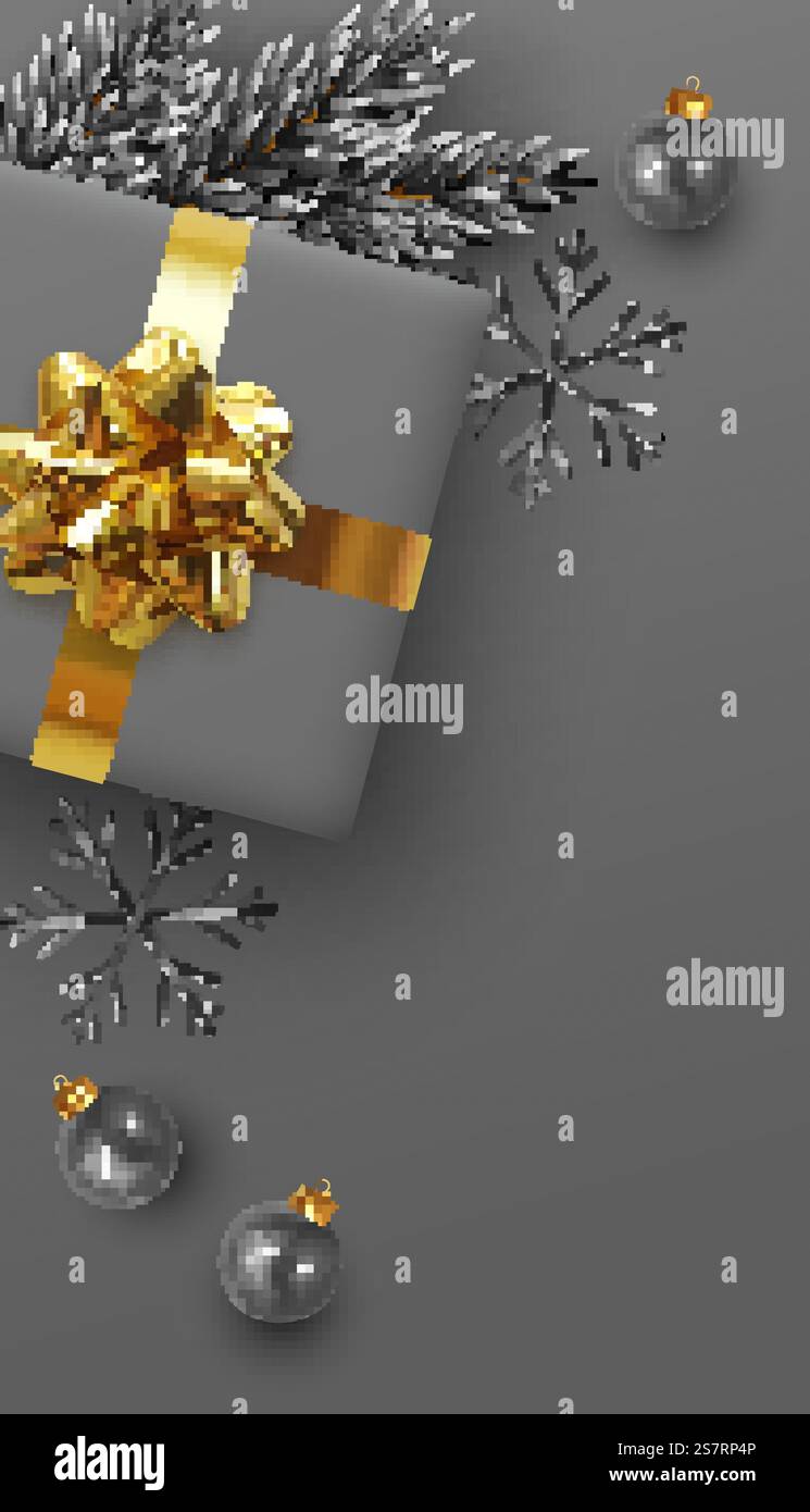 Composition tinsel christmas balls Stock Vector Images - Alamy