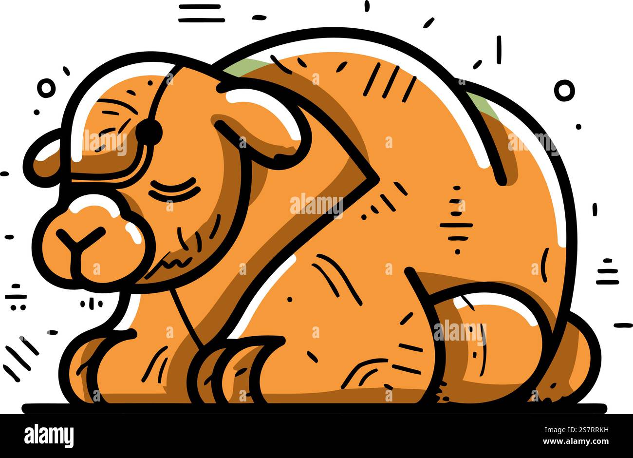 Cute cartoon doodle dog. Isolated vector illustration Stock Vector ...