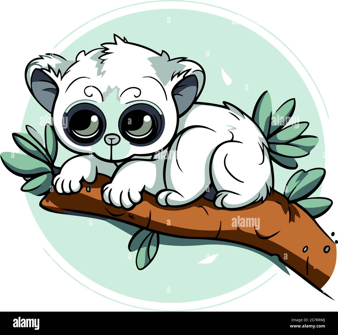 Cute koala sitting on a tree branch. Vector illustration Stock Vector ...