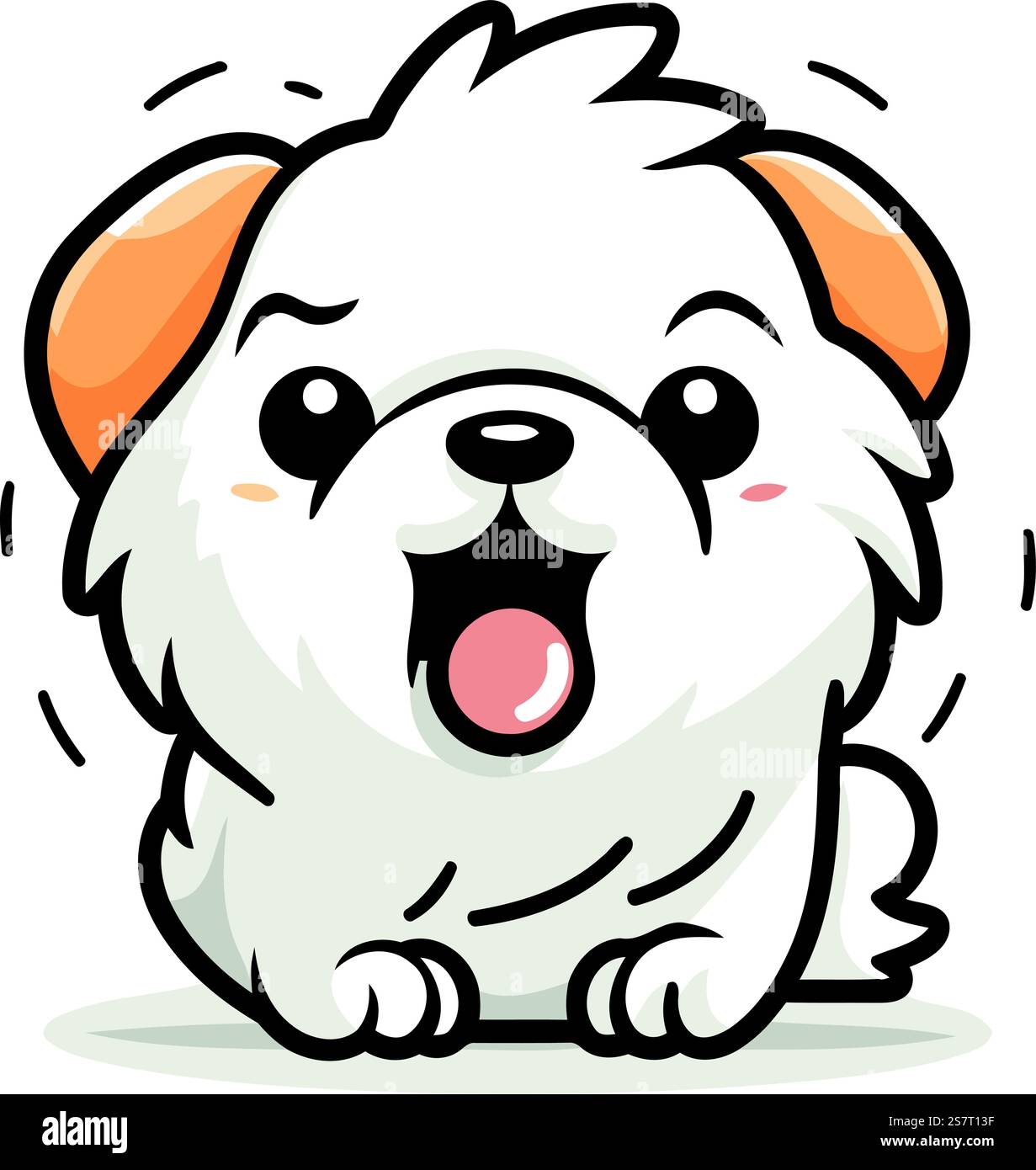 Illustration of a Cute Shih Tzu Dog Cartoon Character Stock Vector ...