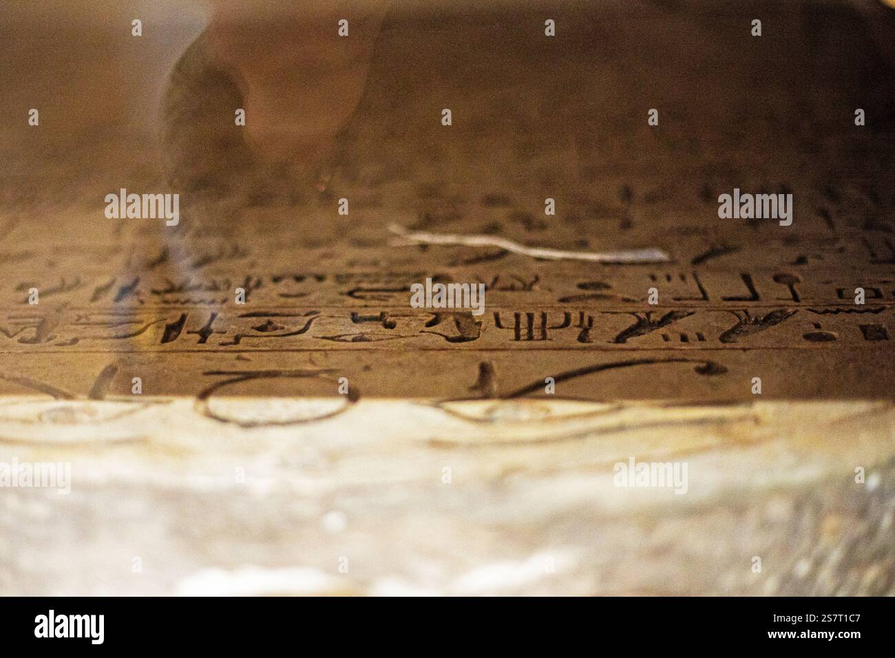 ancient carved Egyptian hieroglyphs on stone Stock Photo - Alamy