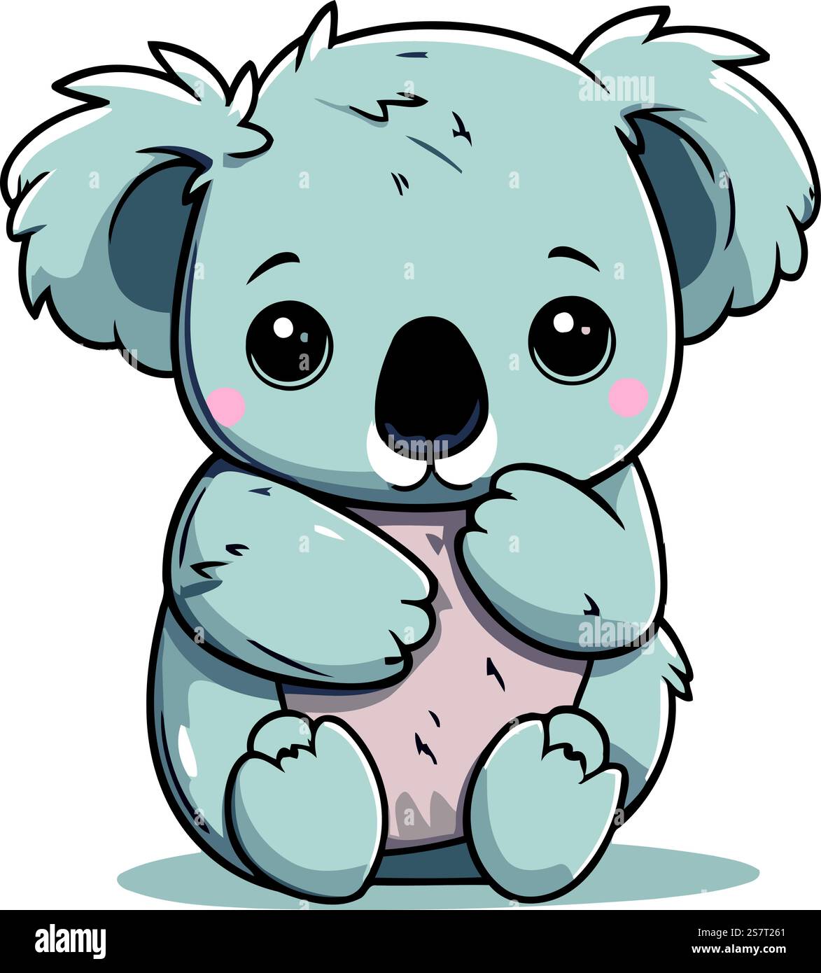 Cute koala cartoon isolated on white background. Vector illustration ...