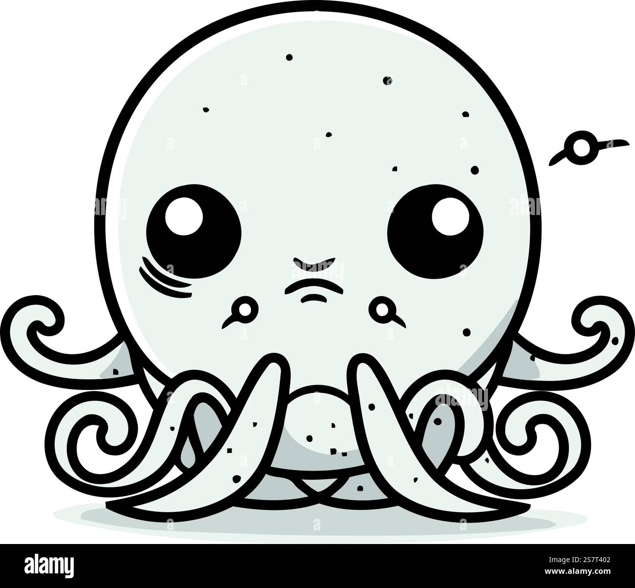 Cute octopus kawaii cartoon character. Vector illustration Stock Vector ...