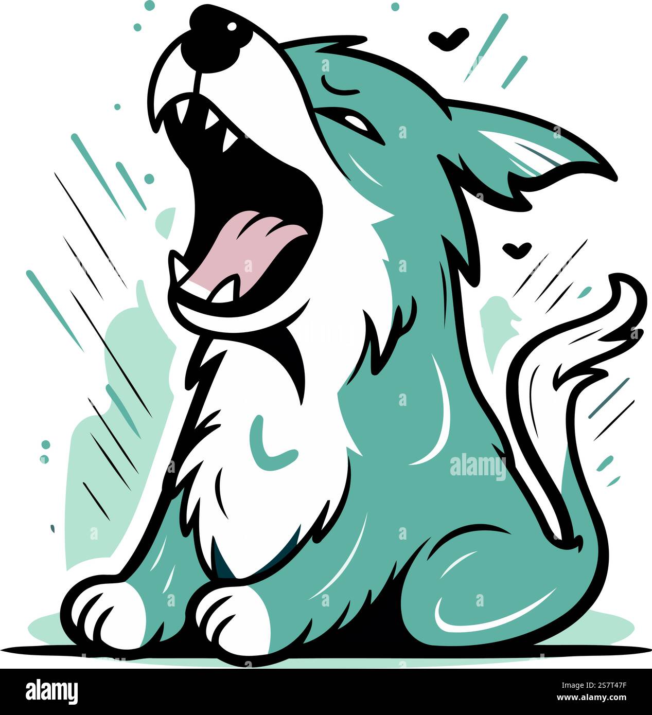 Illustration of a cute dog. Vector illustration of a dog Stock Vector ...