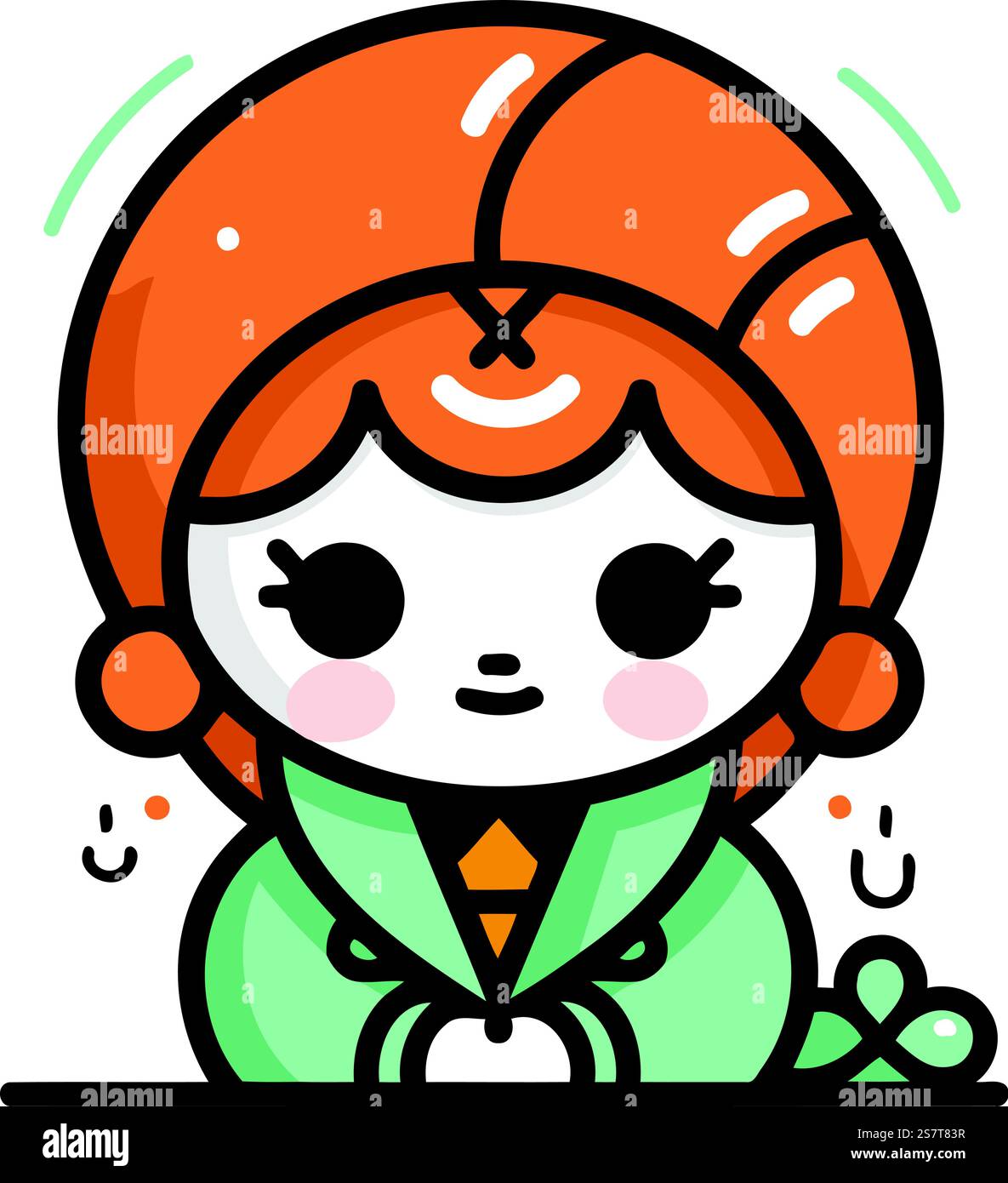 Cute little boy in pajamas. Vector line art illustration Stock Vector ...