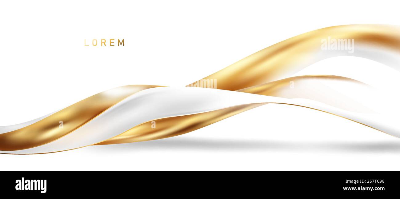 white luxury abstract background with golden elements vector ...