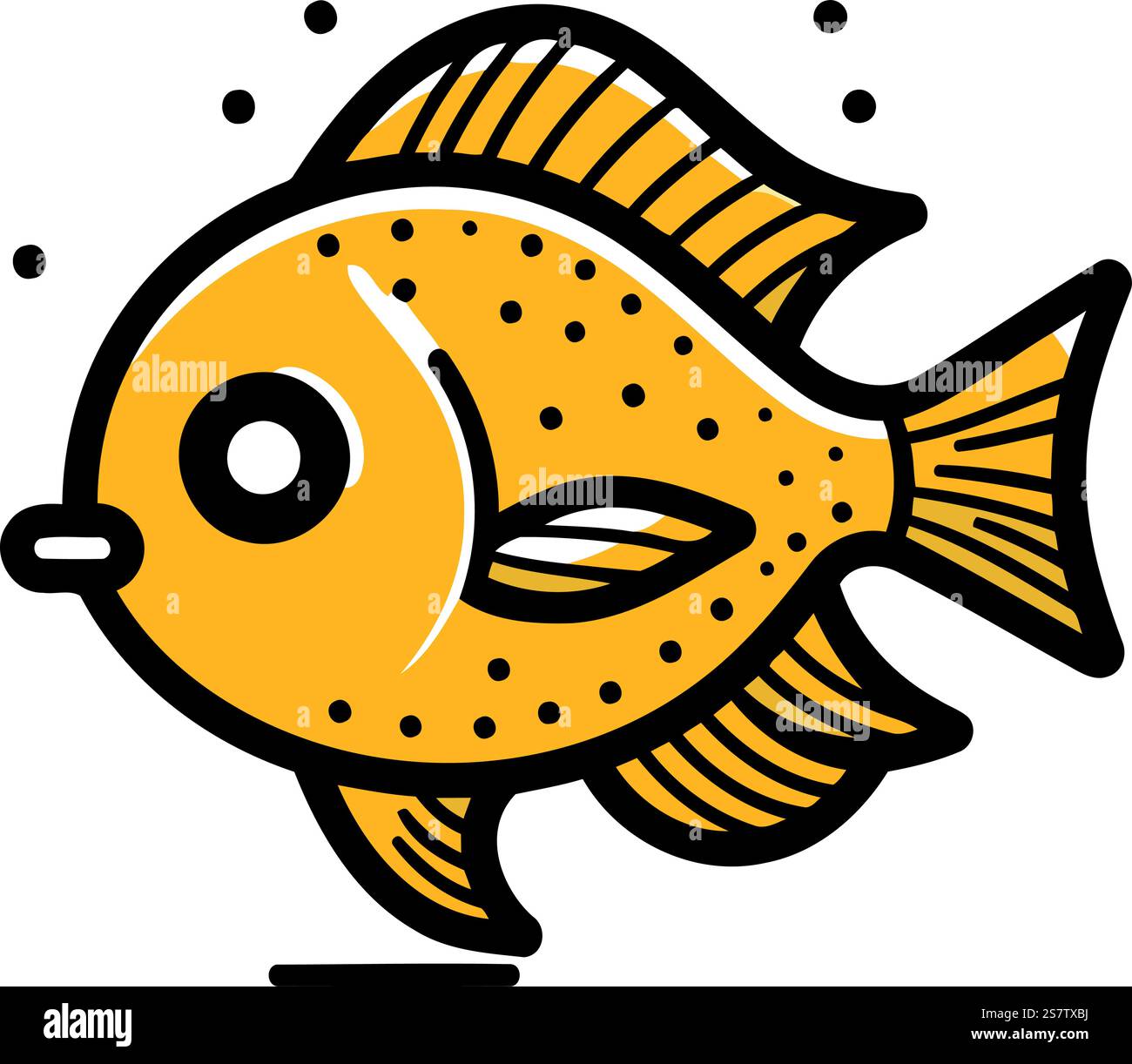 Fish icon. Isolated fish icon on white background. Vector illustration ...