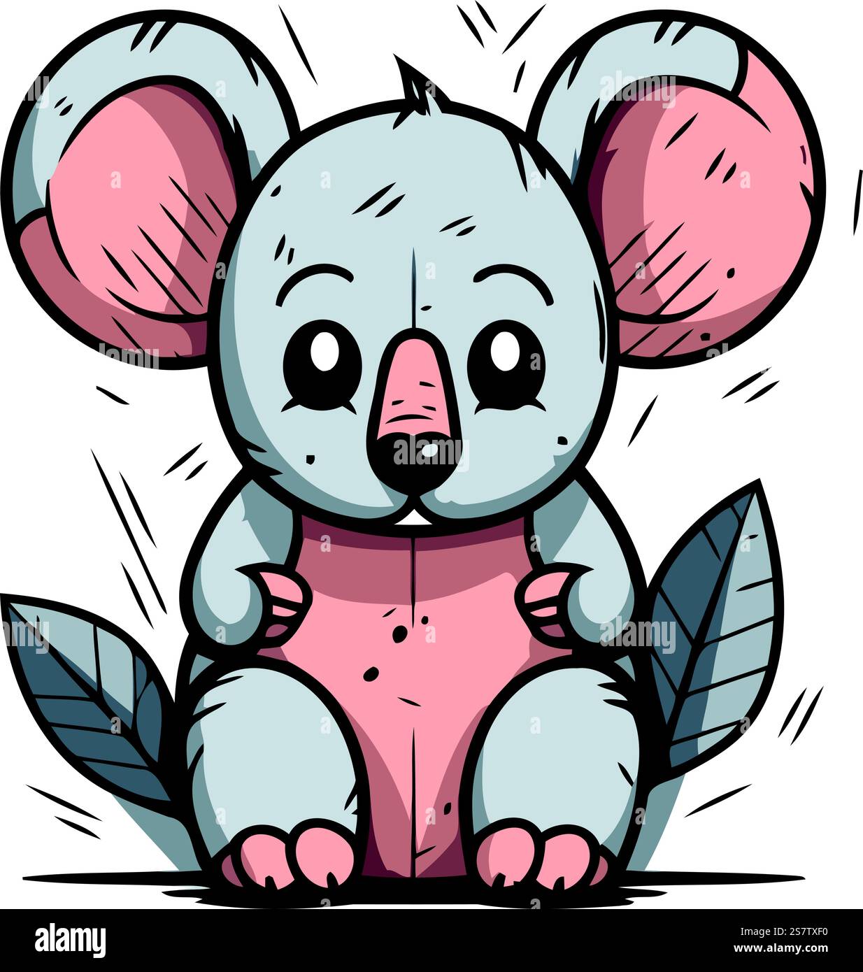 Cute cartoon koala. Vector illustration of a wild animal Stock Vector ...