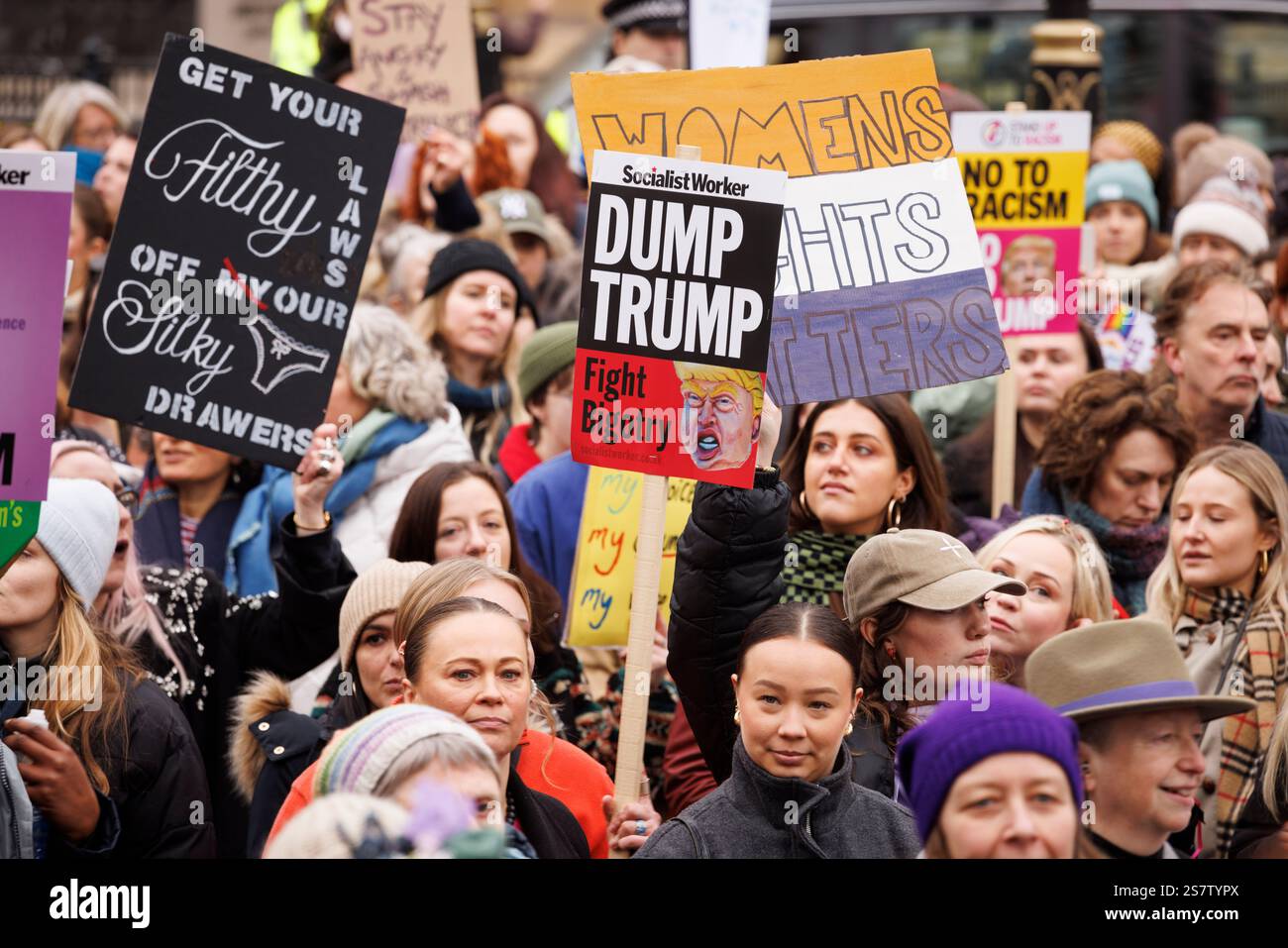 Angry March Westminster, London. Women's March. One of 21 marches across the UK ...