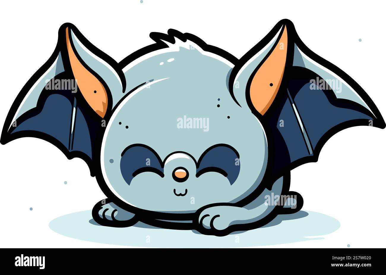 Cute cartoon vampire bat. Vector illustration isolated on white ...