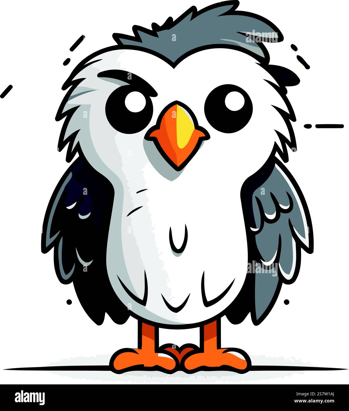 Cute owl on white background. Vector illustration. Cartoon style Stock ...