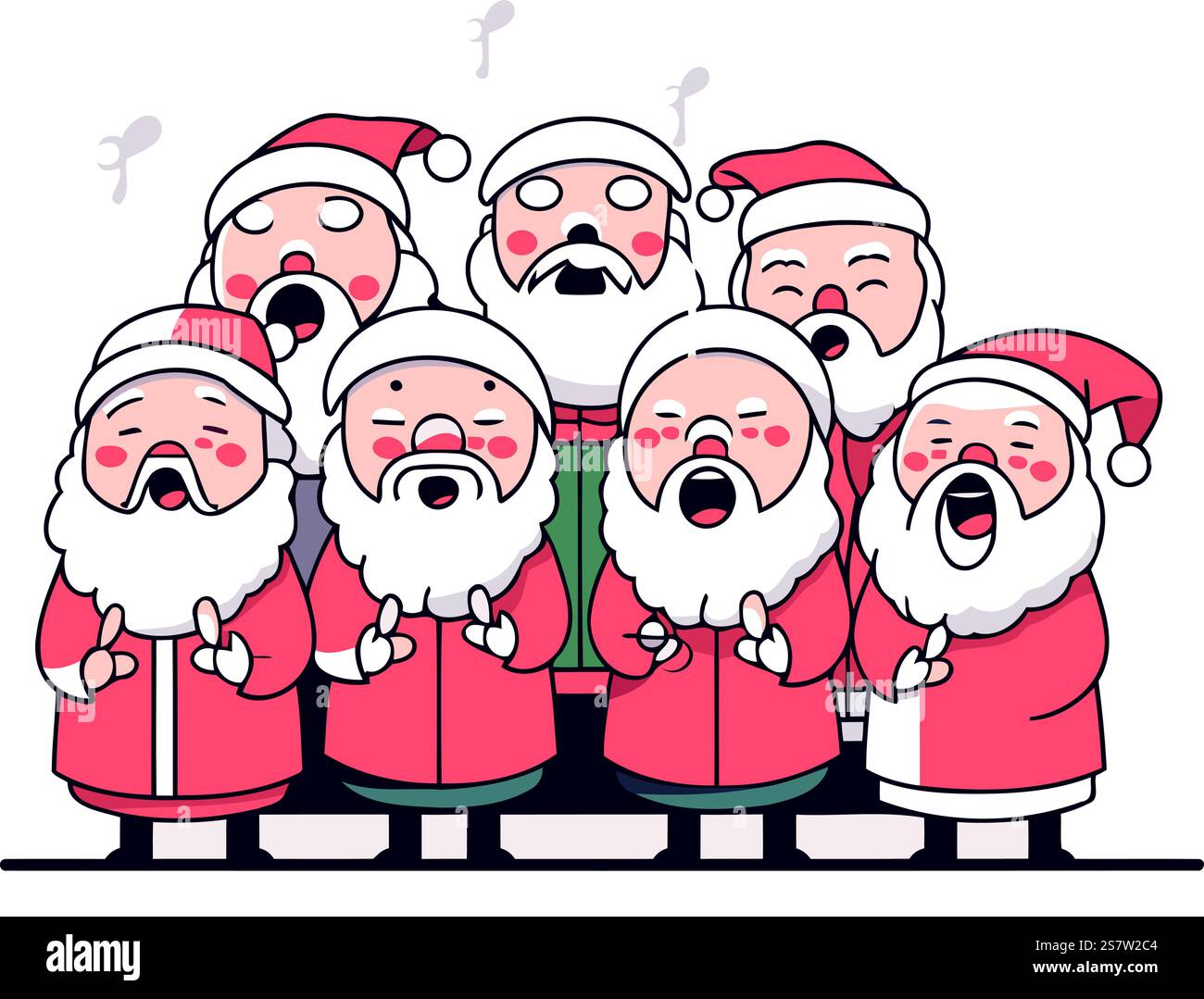 Cartoon santa claus characters. Merry christmas vector illustration ...
