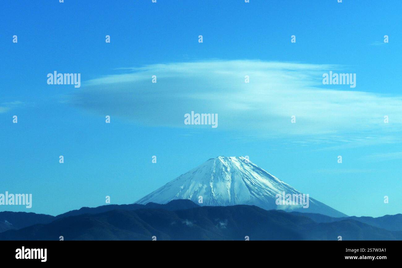 A view of Mount Fuji. Stock Photo