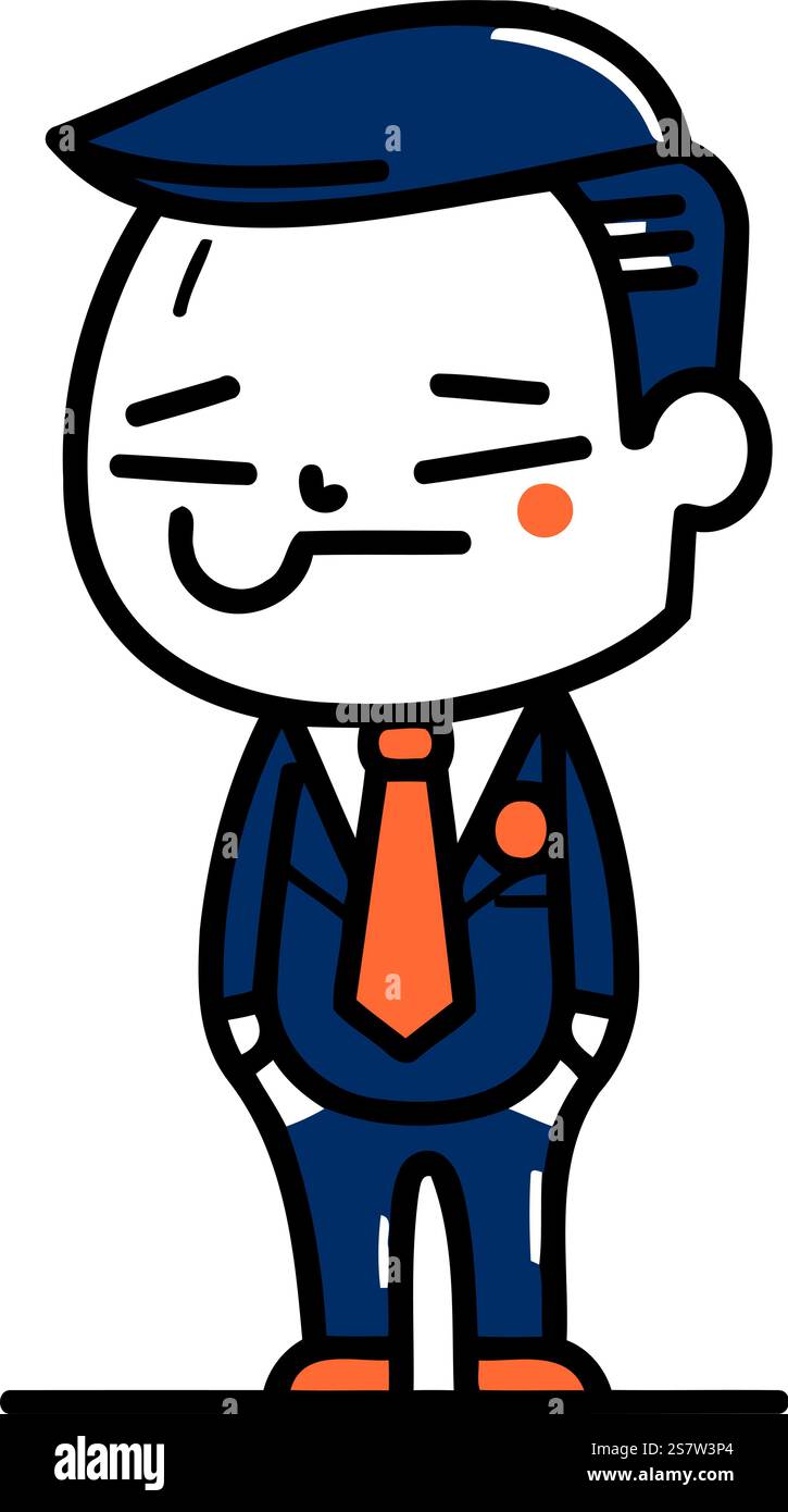 Vector illustration of businessman cartoon character in flat design ...