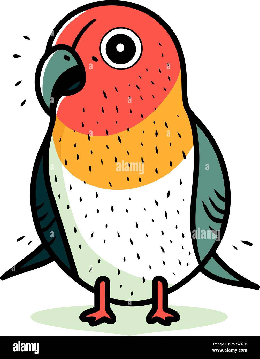 Cute parrot. Vector illustration of a cute parrot Stock Vector Image ...