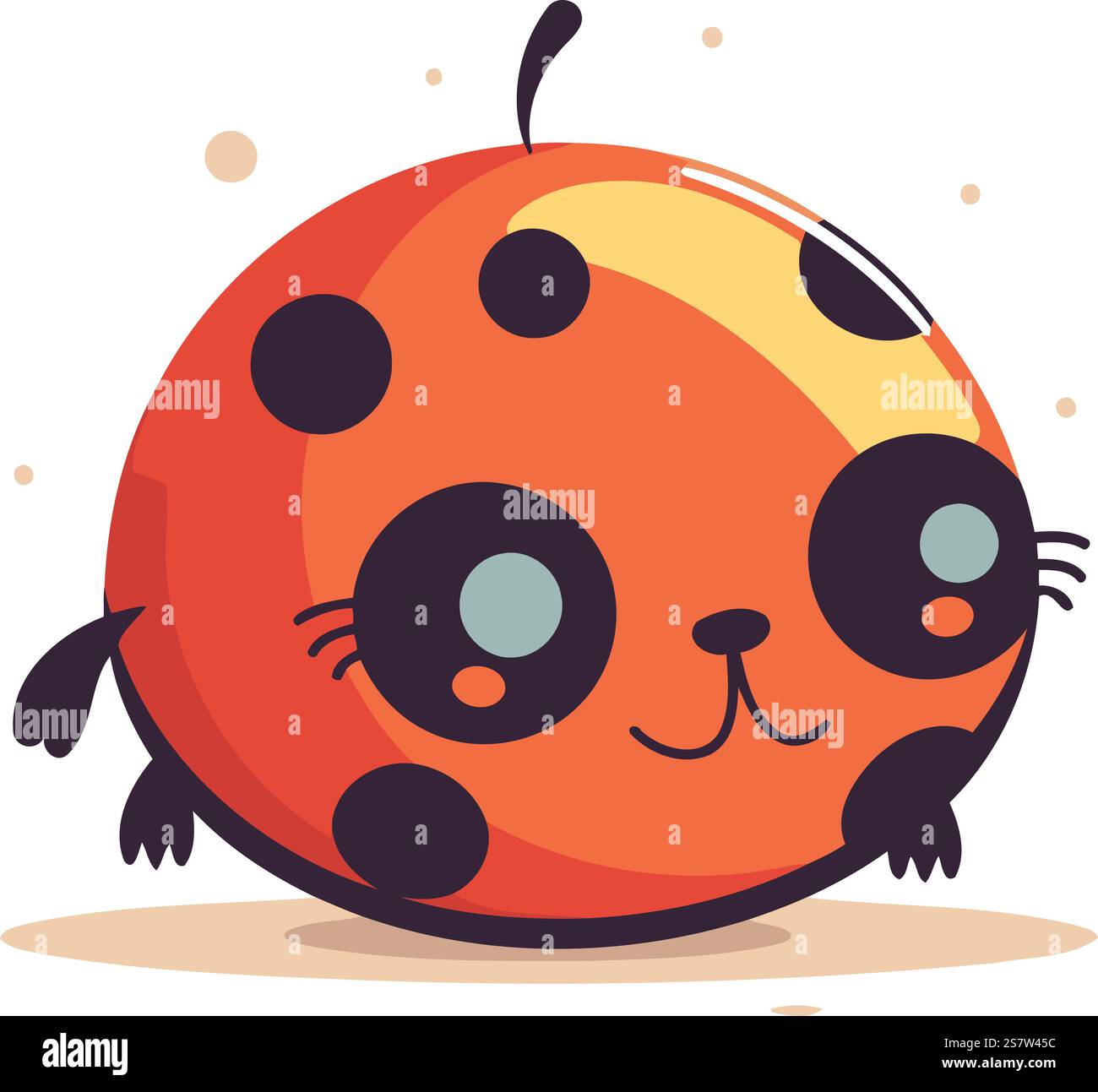 Cute cartoon ladybug. Vector illustration in a flat style Stock Vector ...
