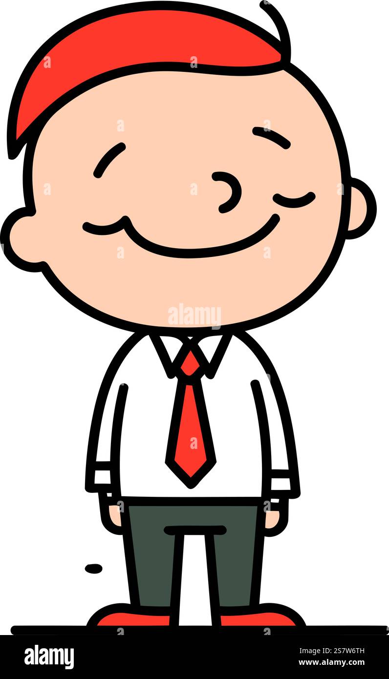 Businessman Smiling Cartoon Vector Illustration Stock Vector Image ...