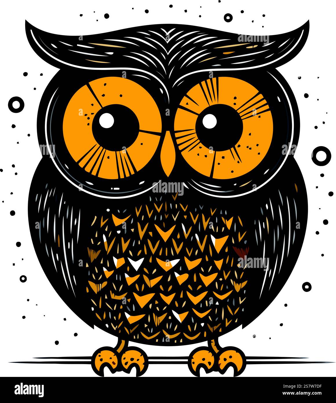 Owl. Vector illustration. Isolated on a white background Stock Vector ...