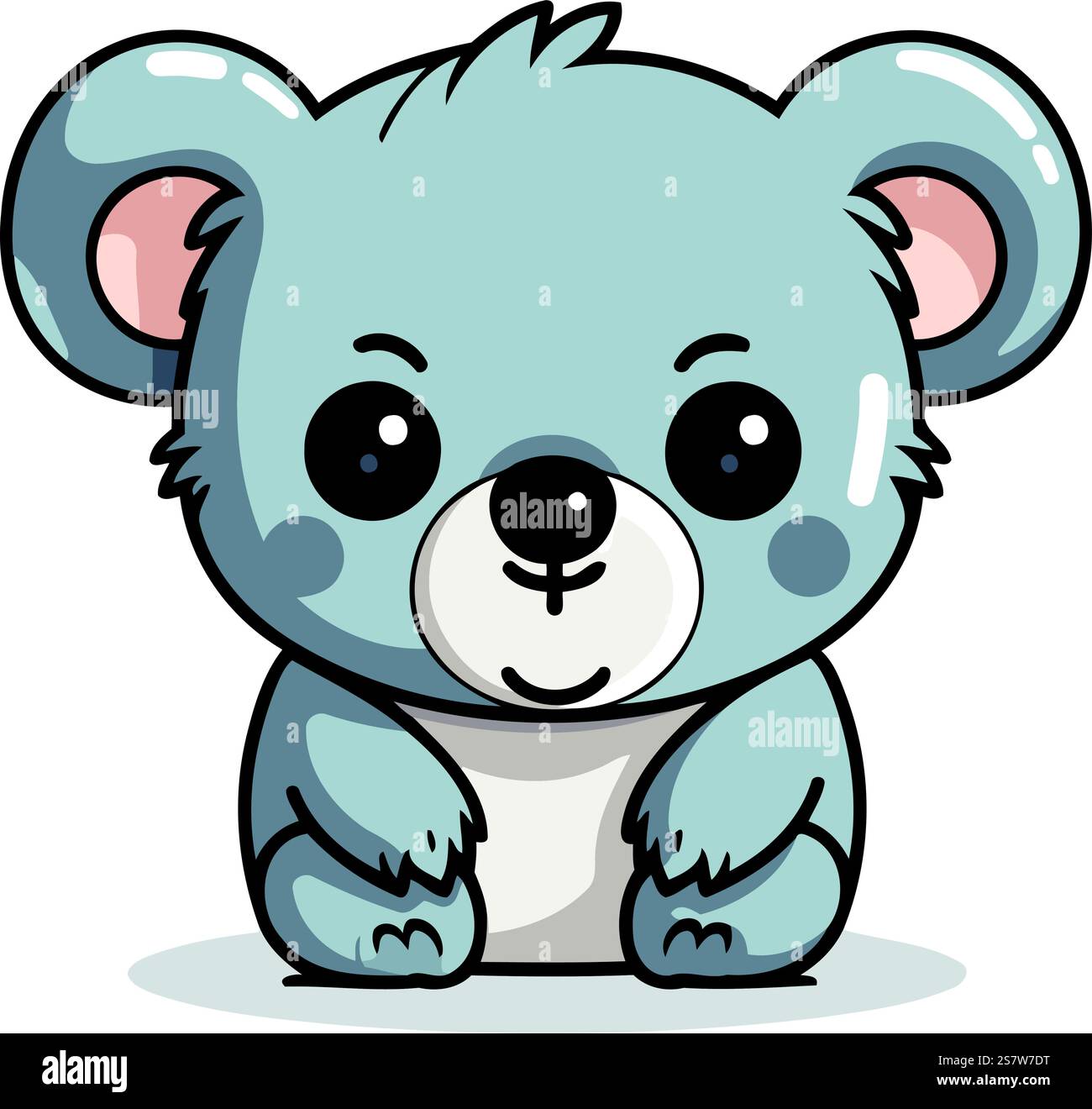Cute cartoon koala. Vector illustration of a cute koala Stock Vector ...