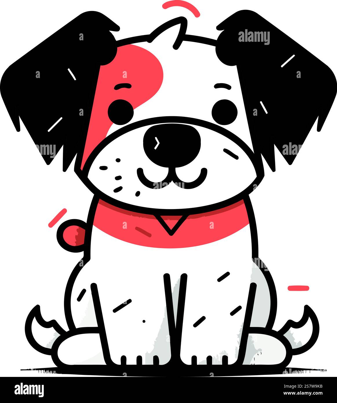 Cute cartoon dog. Hand drawn vector illustration for your design Stock ...