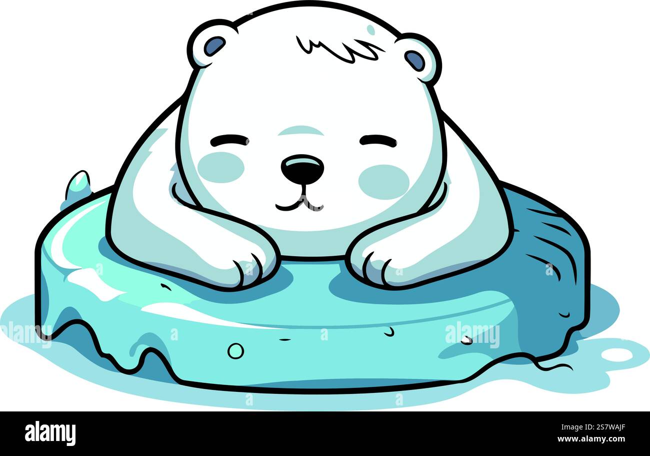 Happy water mattress cartoon Stock Vector Images - Alamy