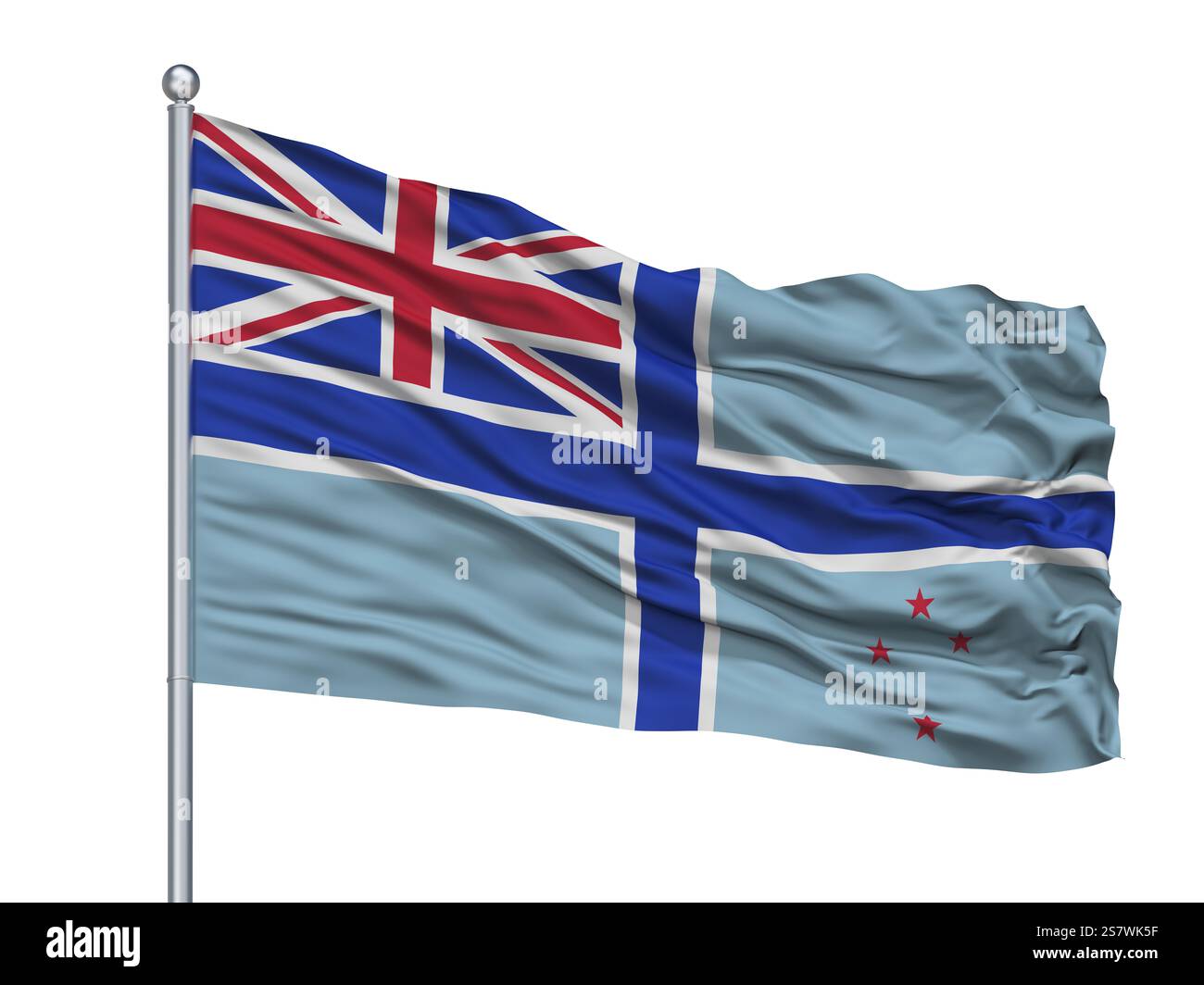 Civil Air Ensign Of New Zealand Flag On Flagpole Isolated On White civil-air-ensign-of-new-zealand-flag-on-flagpole-isolated-on-white