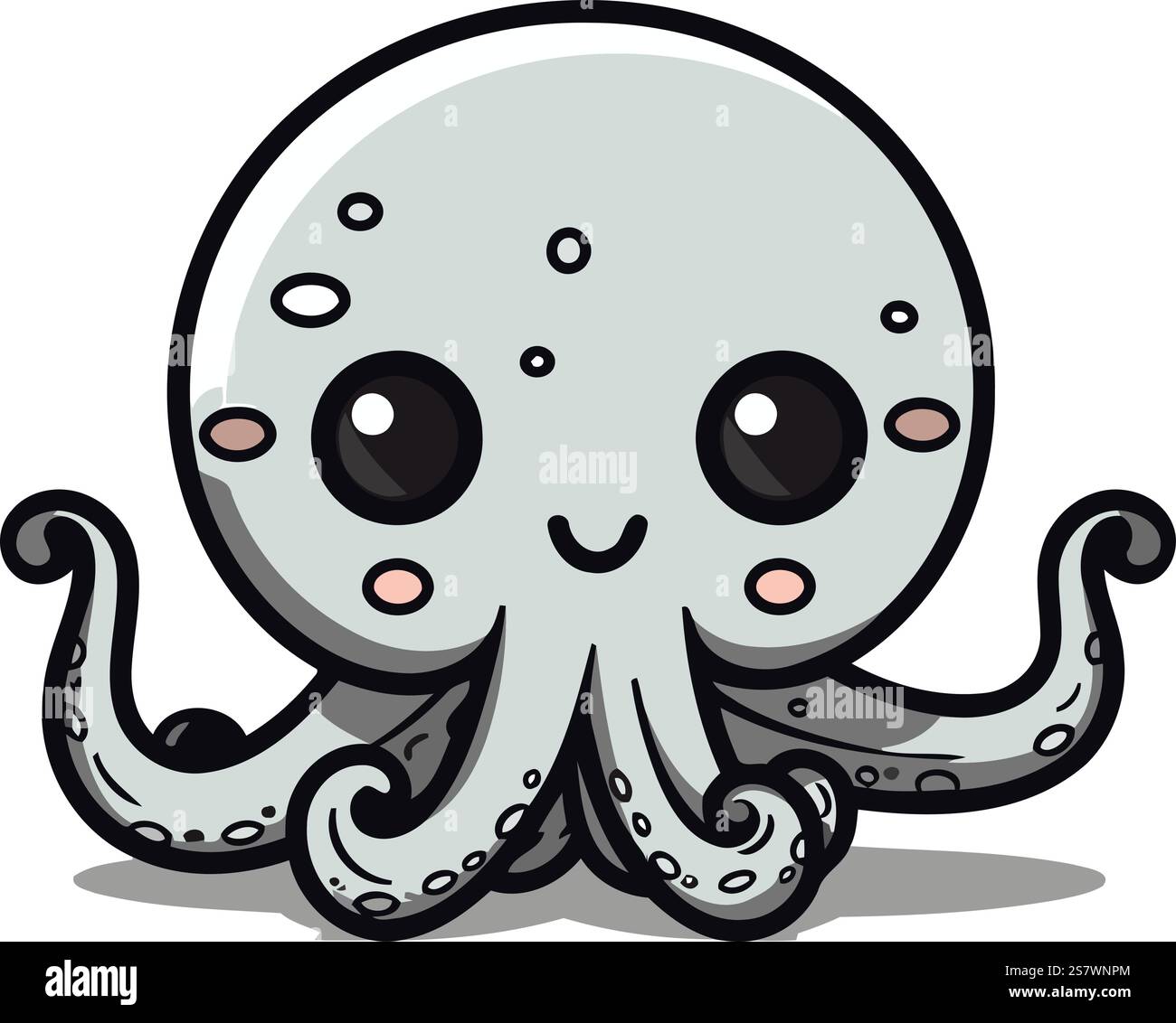 Cute Octopus Cartoon Mascot Character Vector Illustration Stock Vector ...