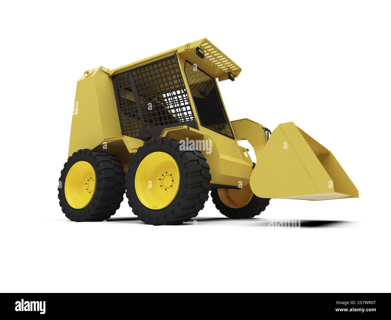 Isolated skid steer loader on a white background Stock Photo - Alamy