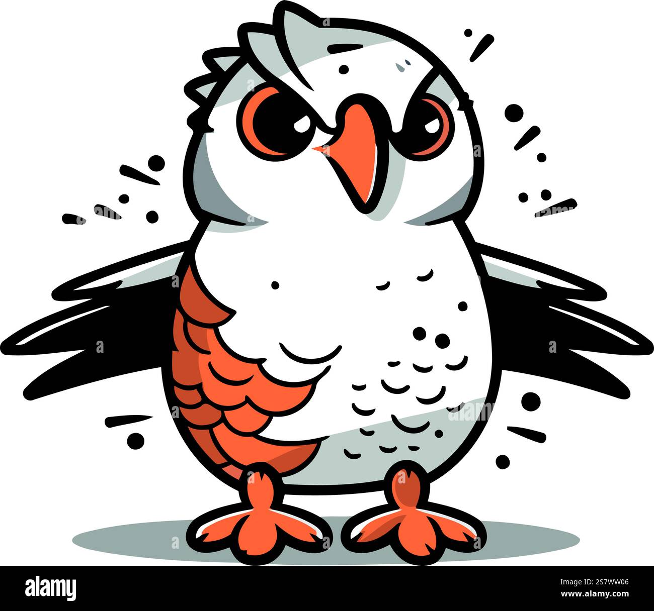 Cute Owl Bird Cartoon Mascot Character Vector Illustration Stock Vector ...
