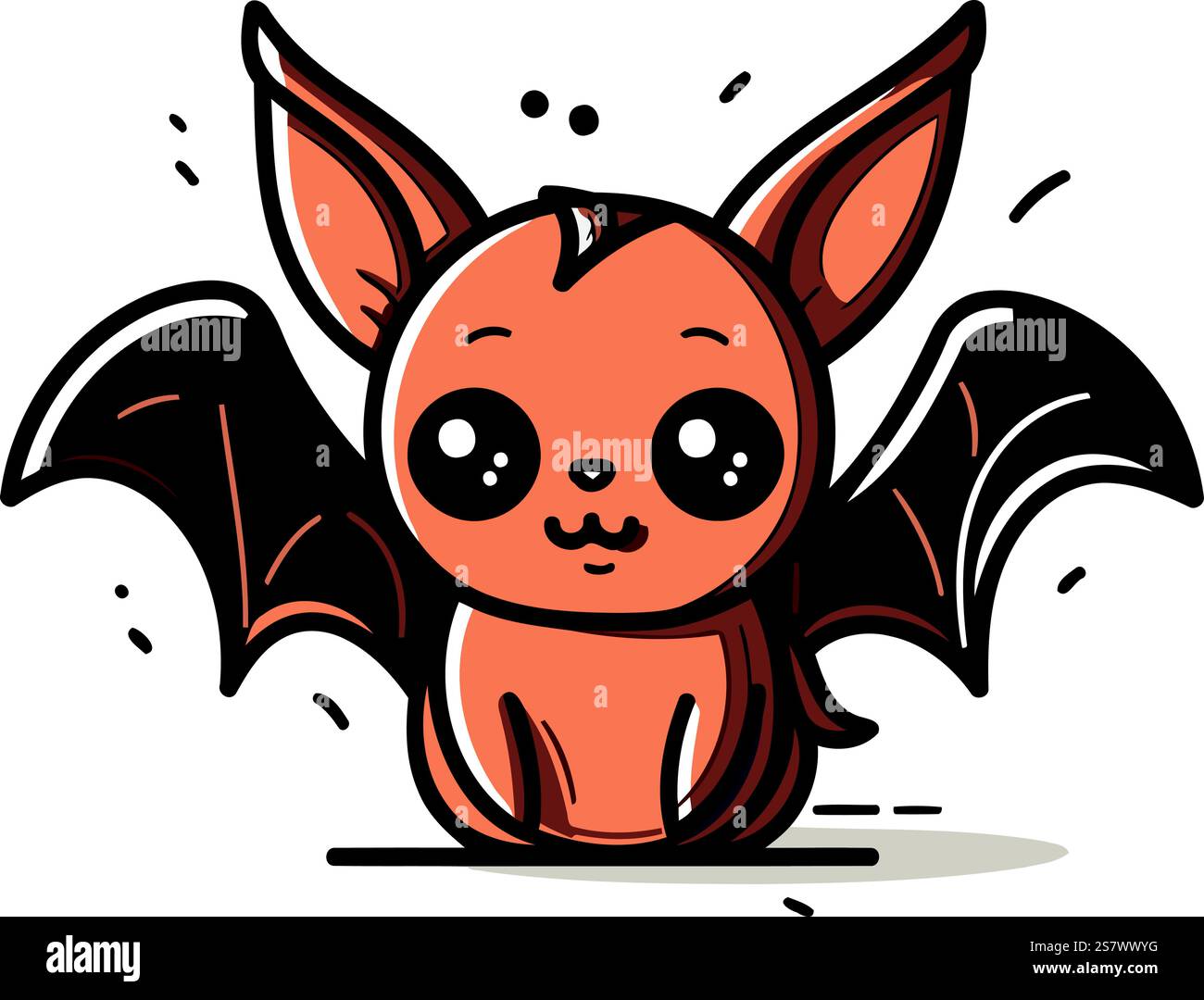 Bat Cartoon Vector File Cute cartoon bat. Vector illustration. Isolated on white background ...