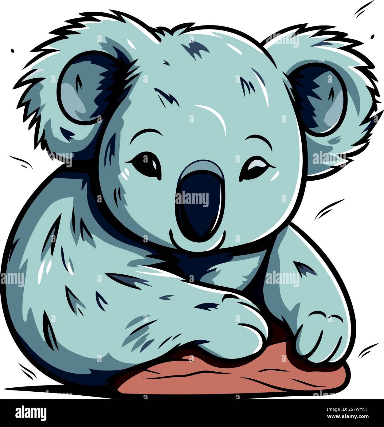 Cute cartoon koala. Vector illustration of a koala Stock Vector Image ...