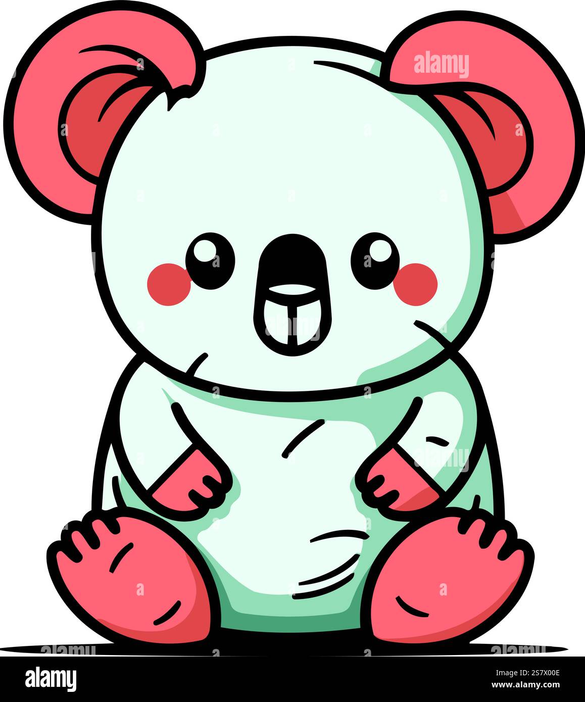 Cute cartoon koala. Vector illustration isolated on white background ...